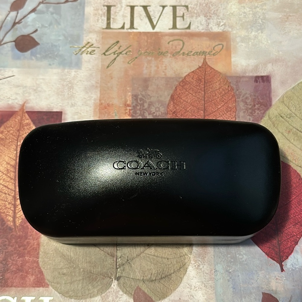 Large Black Coach Clamshell Sunglasses Case